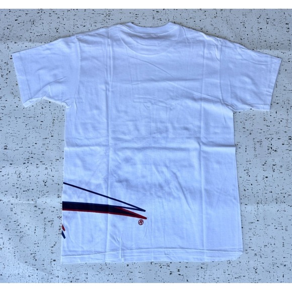 VTG Mens Sz Medium REEBOK 90's White Short Sleeve Big Logo T Shirt - Minor Flaw - Picture 8 of 8